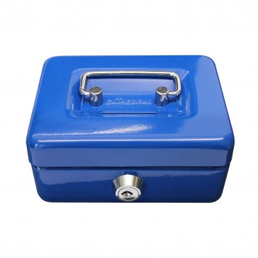 CATHEDRAL CBBL4 BLUE 4 INCH CASH BOX WITH COIN SLOT IN LID