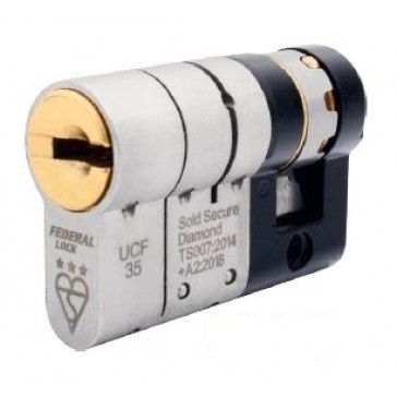 HUGHES BY FEDERAL LOCK  3* EURO SINGLE CYLINDERS