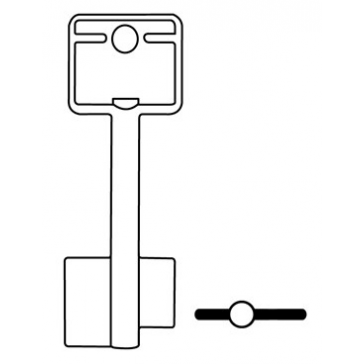 HSP00677 STV1 STUV DOUBLE BITTED SAFE KEY BLANK 60MM 