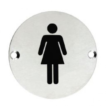 ZSS02SS ZOO ZSS FEMALE SEX SYMBOL TOILET DOOR SIGN