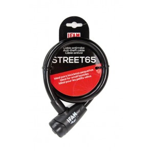 BIKE013-BLACK IFAM STREET65 BIKE CABLE LOCK 650MM X 10MM