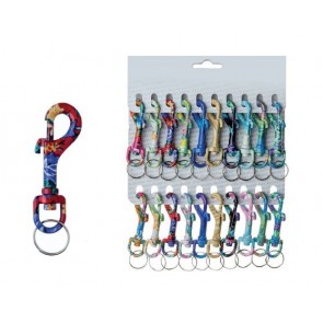 CSUN056 K95 CARD OF 20 ASSORTED PAINTED SNAPPER BELT (DOG) CLIPS