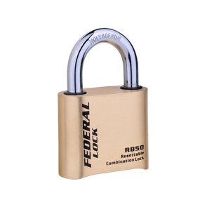 FEDERAL RE-SETTABLE COMBINATION BRASS PADLOCKS, SRB50R & SRB52R