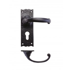 FF111EP ZOO FF FOXCOTE TRADITIONAL BLACK ANTIQUE DOOR FURNITURE SET