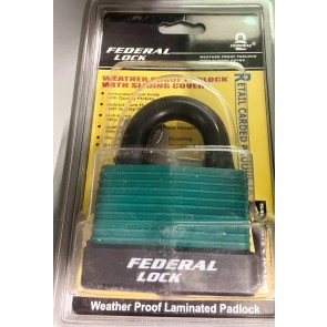 FPAD0132/GREEN/CA5 FEDERAL 804WN 70MM WEATHERPROOF PADLOCK