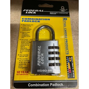 FPAD0192 FEDERAL RB40C-OR 40MM COMBINATION PADLOCK