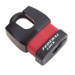 FPAD0174/RED FEDERAL 802WNP-R 45MM WEATHERPROOF CLOSED SHACKLE PADLOCK