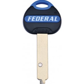 KB0118 HUGHES BY FEDERAL LOCK GENUINE (POS C) 3* EURO DIMPLE KEY BLANK