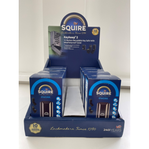 KEYKEEP2 SQUIRE KEYKEEP2 COMBI KEY SAFE COUNTER DISPLAY BOX OF 8