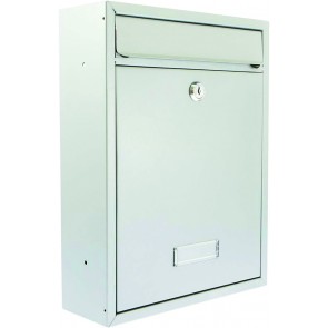 PBX055  BURG WACHTER MB19S TRENT POSTBOX SILVER