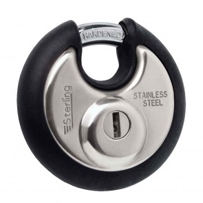 STERLING SPL100P 70MM STAINLESS STEEL DISCUS PADLOCK WITH BUMPER