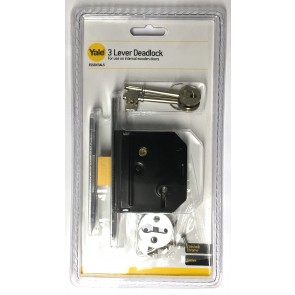 YALE ESSENTIAL 3 LEVER DEADLOCK 2.5" CHROME YES-DL-CH-64
