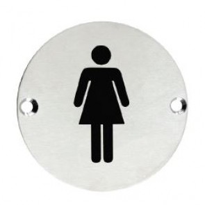 ZSS02SS ZOO ZSS FEMALE SEX SYMBOL TOILET DOOR SIGN