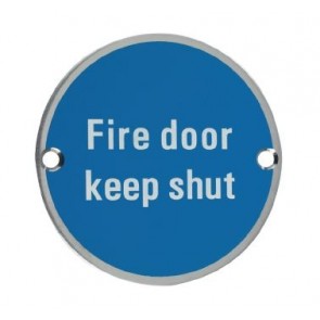 ZSS09SS ZOO FIRE DOOR KEEP SHUT DOOR SIGN